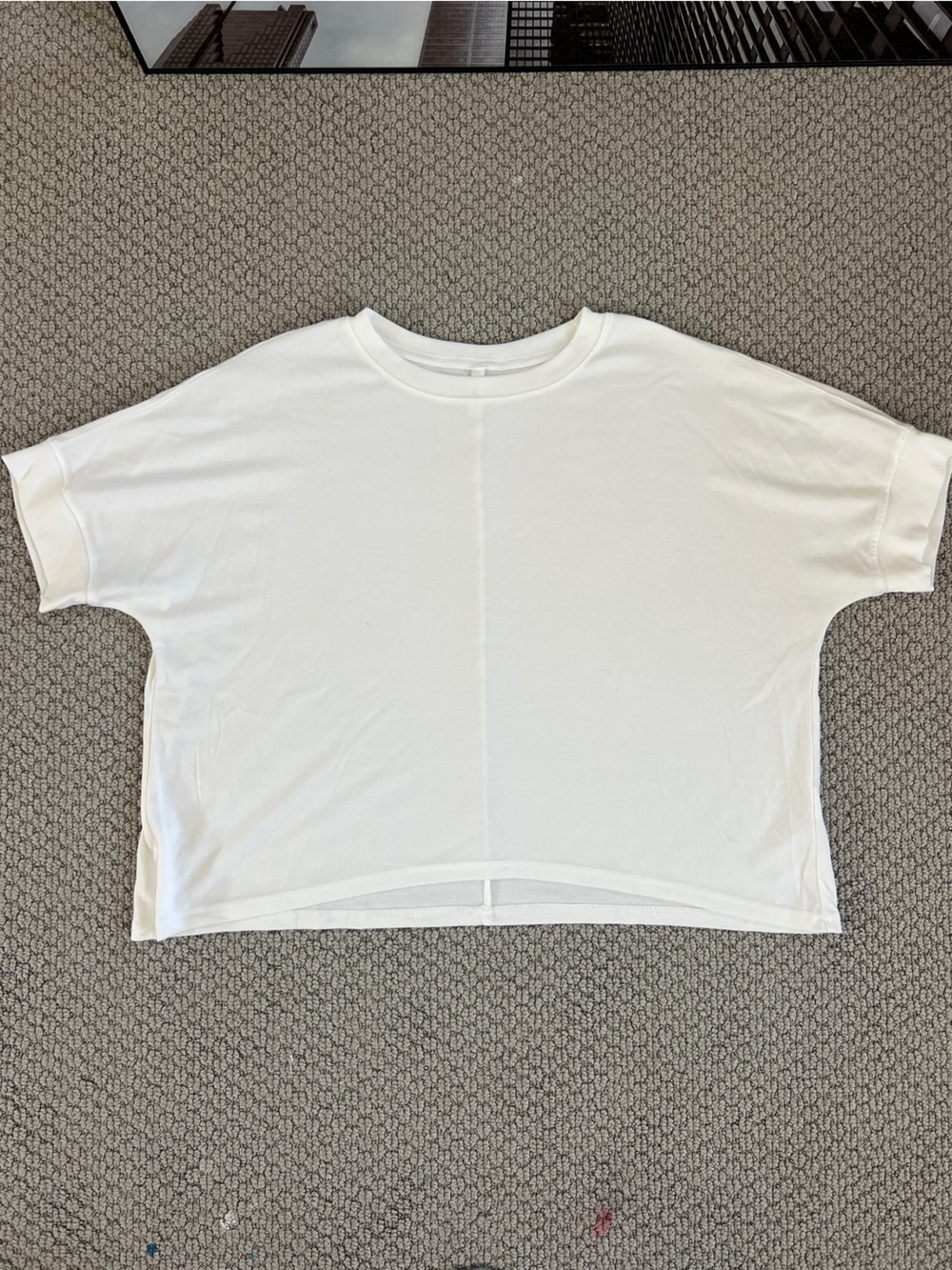 Classic Basic white short sleeve t shirt Women’s White Wide-Panel Top medium